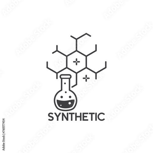 illustration of synthetic, synthetic icon, vector art.