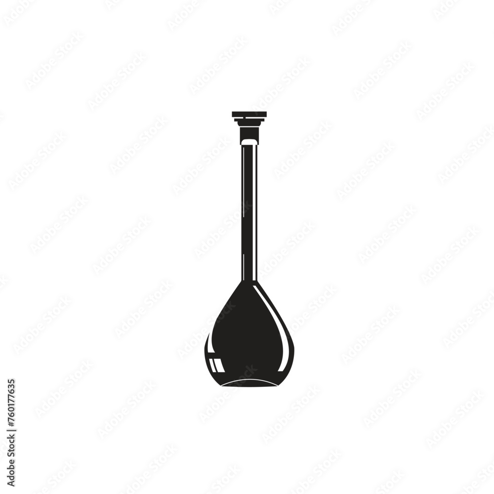 vector illustration of chemical volumetric flask of laboratory glassware logo icon for science and technology vector illustration of chemical volumetric flask of laboratory glassware logo icon for science and technology