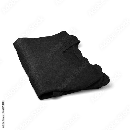 Creative fashionable black t shirt isolated on plain background , suitable for clothing element project.