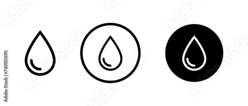 Water drop icon set