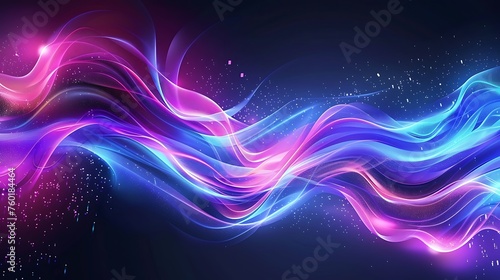abstract neon digital background AI image Generative