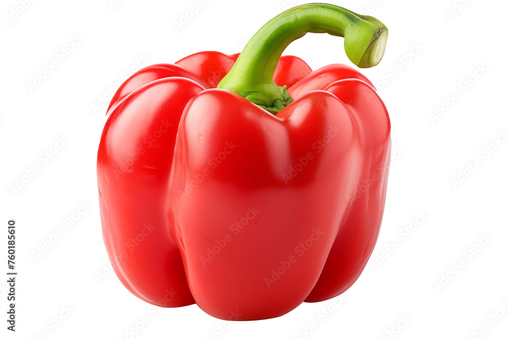 Red bell pepper, capsicum isolated on transparent background, PNG file Red bell pepper, capsicum isolated on transparent background, PNG file