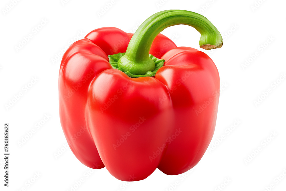 Red bell pepper, capsicum isolated on transparent background, PNG file Red bell pepper, capsicum isolated on transparent background, PNG file