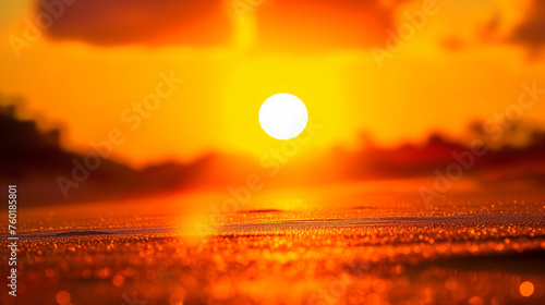 Scorching sun, Red heat background