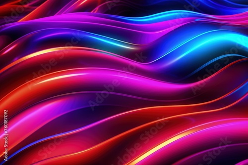 Bright Abstract Background with Glowing Lines and Geometric Shapes