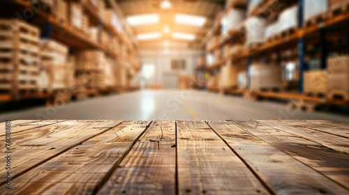 Wallpaper Mural warehouse with wooden pallet and boxes Torontodigital.ca