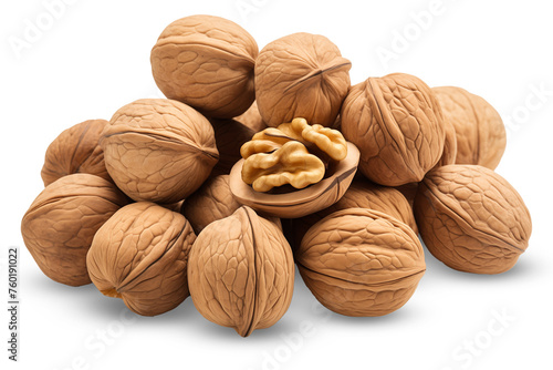 Walnuts, a bunch of walnuts on transparent background PNG Image
