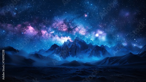 beautiful milky way astrophotography at night high detail AI Image Generative