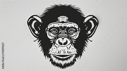 Drawing of a monkey, ape drawing, ai art