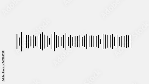 Sound wave animation with black bars on white background, Black sound waves bars on a white background. 
 pastel color  sound wave equalizer. analysis spectrum, spectrum radio, spectrum recording, photo
