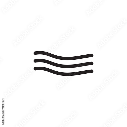 Wrinkles on the forehead vector line illustration on white background..eps