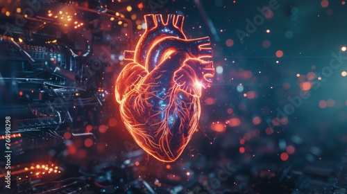 Human heart in digital form