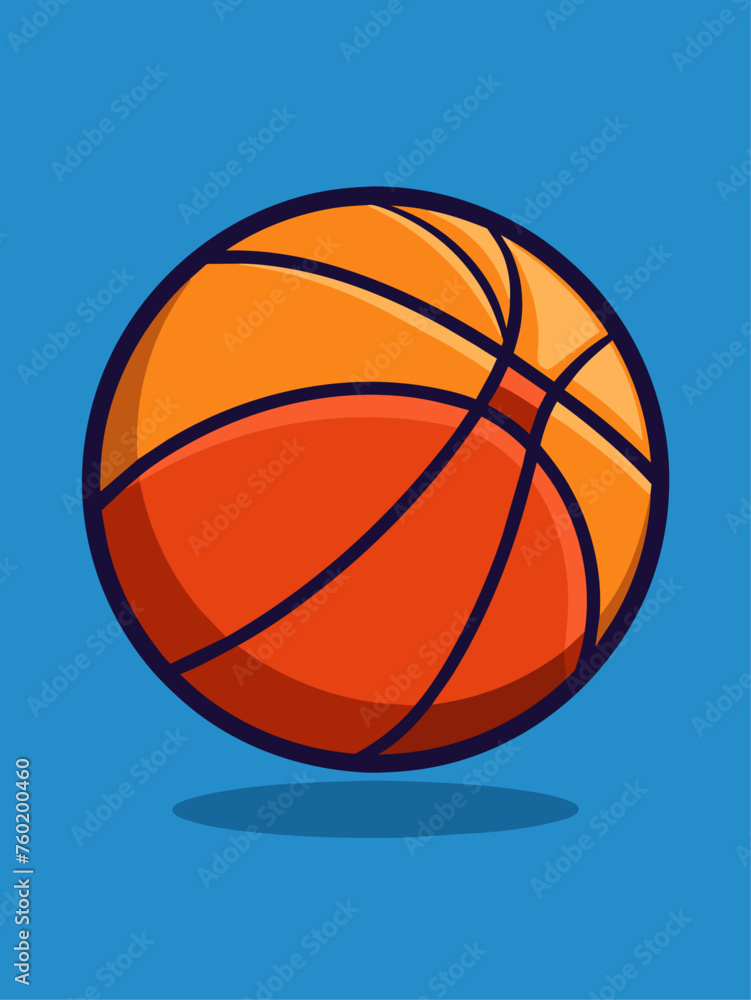 A basketball in a seamless background is ready for the game.