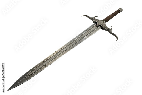 Old Sword Isolated on a Transparent Background.