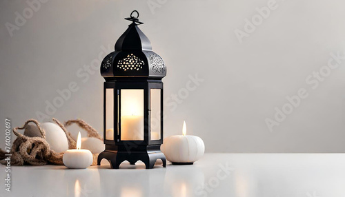 Dark wooden vintage islamic lantern