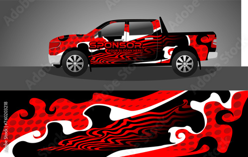 truck decal wrap design abstract background stripe modern graphic vinyl decal for branding sticker adventure and race