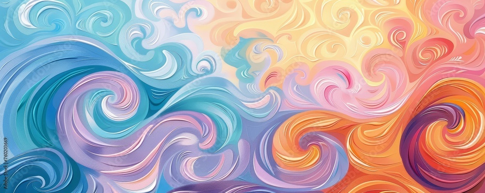 A Dreamy Easter Canvas: Soft Colors Swirling in a Festive Celebration of Spring