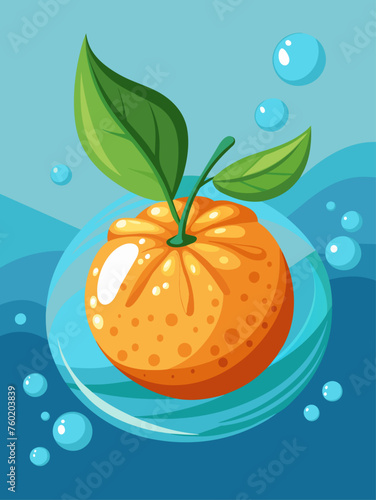 Tangerine halves float in crystal-clear water, casting golden hues and creating a tantalizing thirst-quencher.