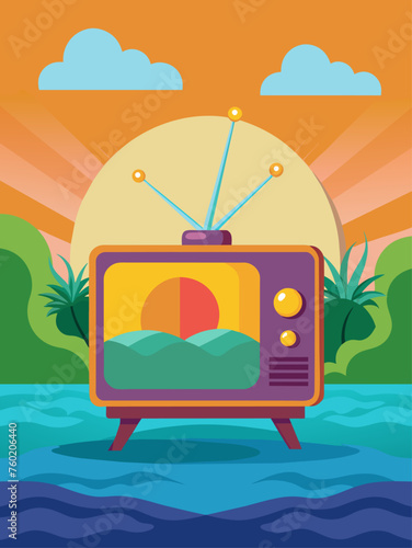 Watery TV background ripples and flows with a mesmerizing effect.