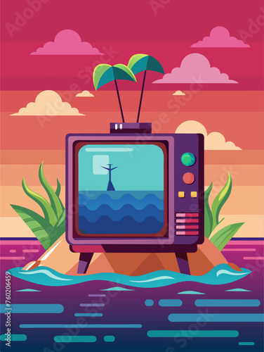 Watery TV background ripples and flows with a mesmerizing effect.