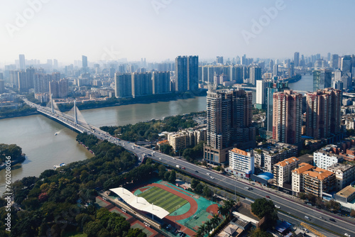 Urban Cityscape with River and Modern Buildings © 昊 周