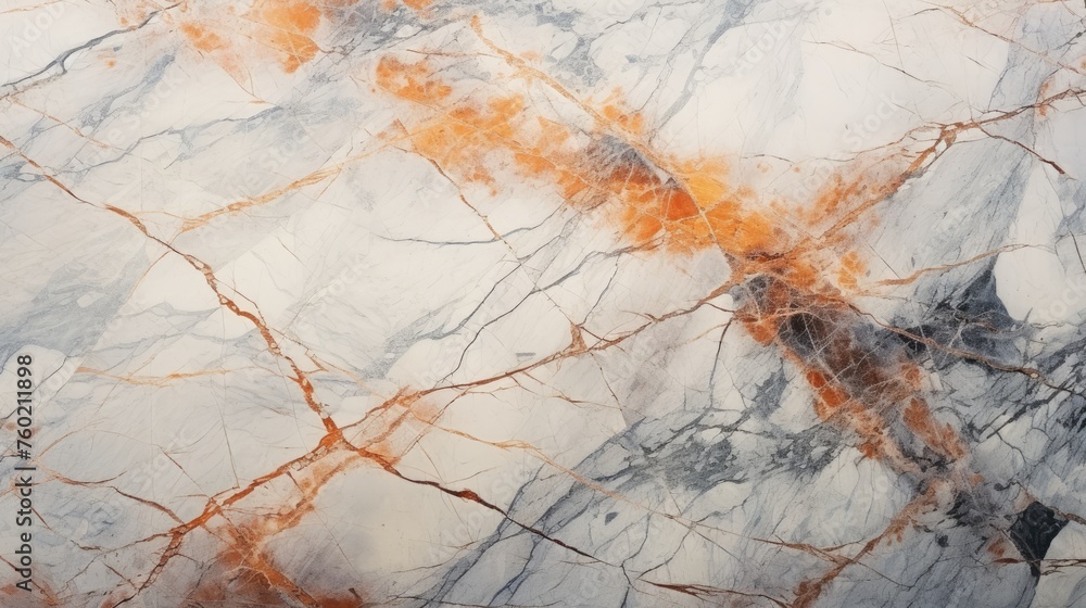 Mesmerizing Marble Texture in Vibrant Orange and Grey Tones for Modern Wallpaper Designs