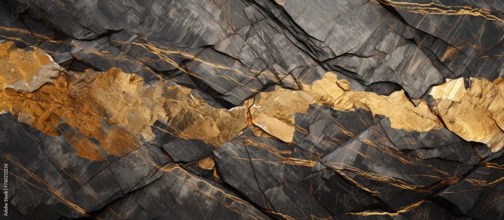 Elegant Black and Gold Marble Texture Background for Luxury Designs and Sophisticated Projects