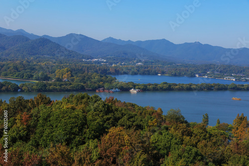 Serene Lake Landscape Surrounded by Mountains