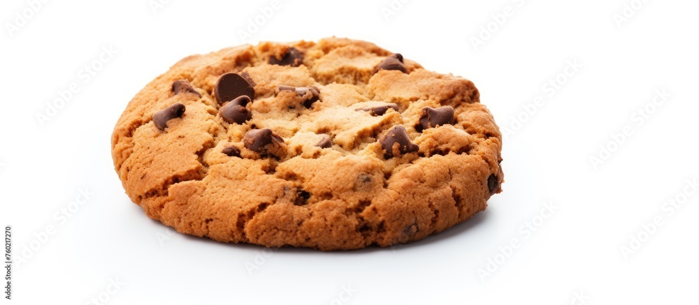Delicious Homemade Chocolate Chip Cookie on a Clean White Background Delicious Homemade Chocolate Chip Cookie on a Clean White Background