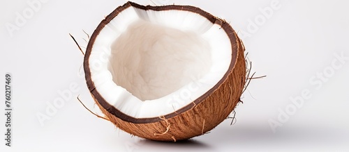 Fresh Coconut - Tropical Fruit Isolated on White Background for Healthy Lifestyle and Nutrition Concepts