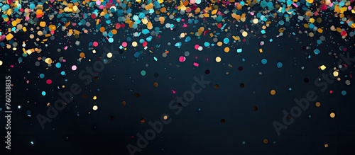Joyful Explosion of Colorful Confections on a Dark Background photo