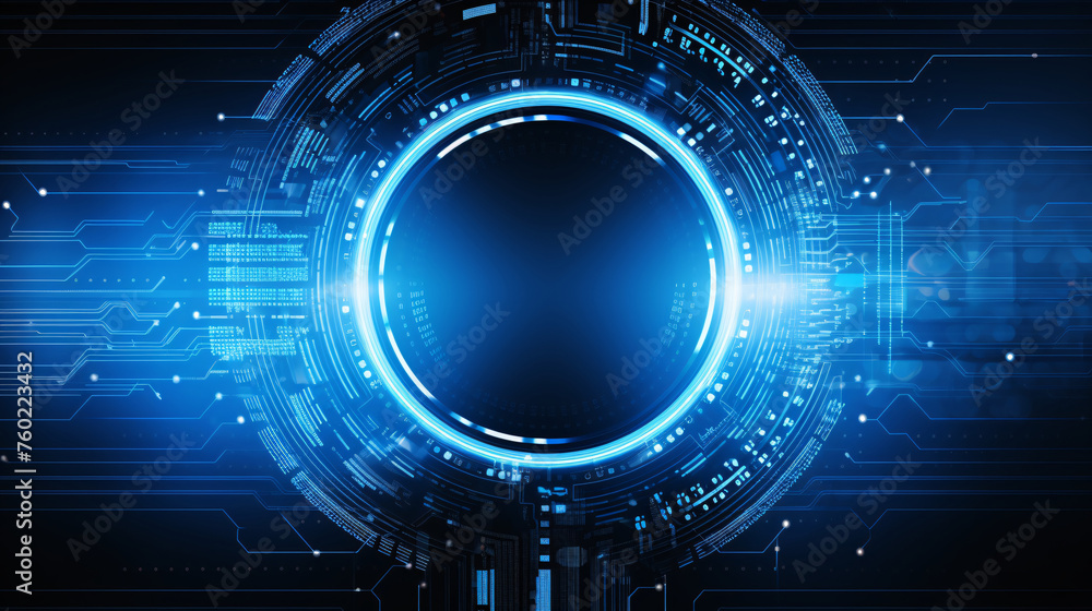 3D rendered sci-fi extended background, blue futuristic technological space scene illustration 3D rendered sci-fi extended background, blue futuristic technological space scene illustration