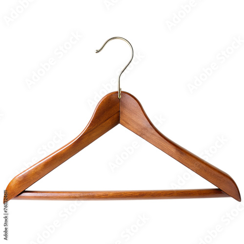 Wooden hanger. isolated on transparent background.