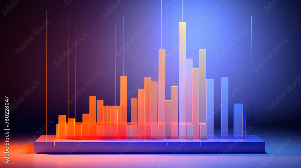 Fintech curve chart background, business data graph concept illustration Fintech curve chart background, business data graph concept illustration