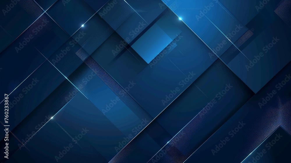 Fototapeta premium Blue Background. Dark blue abstract background geometry shine and layer element vector for presentation design.