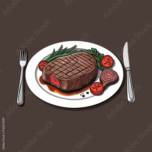 steak vector illustration