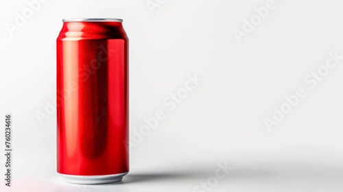 Red drink can isolated over white background