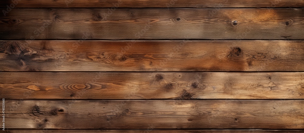 A closeup of a brown hardwood wall with a blurred background, showcasing the natural beauty of the wood grain pattern in the rectangular planks A closeup of a brown hardwood wall with a blurred background, showcasing the natural beauty of the wood grain pattern in the rectangular planks