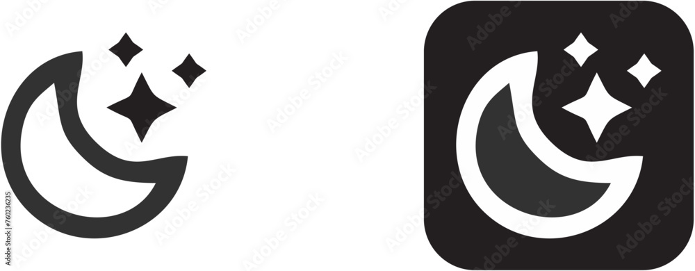 Sleep time night mode simple icon graphic vector set, night time bedtime black white pictogram shape silhouette, do not disturb silence status moon crescent with clock symbol glyph image clipart Sleep time night mode simple icon graphic vector set, night time bedtime black white pictogram shape silhouette, do not disturb silence status moon crescent with clock symbol glyph image clipart