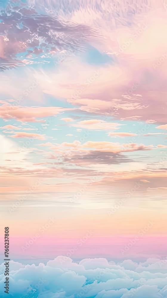 A soft pastel gradient that fades from dawn pink to serene blue