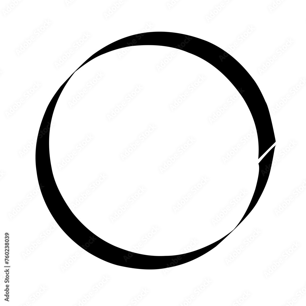 black enso zen circle icon isolated on white background black enso zen circle icon isolated on white background