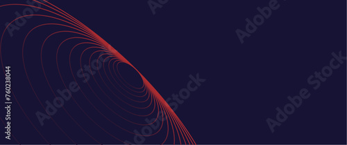 vibrant red gradient dimensional ellipse stripes, minimal futuristic vibrant stripes with large copy space for background, banner, cover, graphic