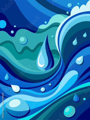 Abstract water background with flowing waves and ripples creating a serene and mesmerizing visual experience.