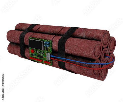 3d rendering bomb explosives tnt