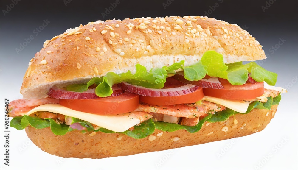 Fresh BLT Sandwich on White Background Fresh BLT Sandwich on White Background