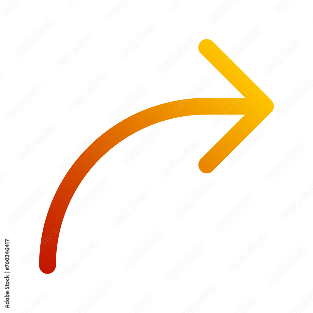 curved arrow gradient icon curved arrow gradient icon