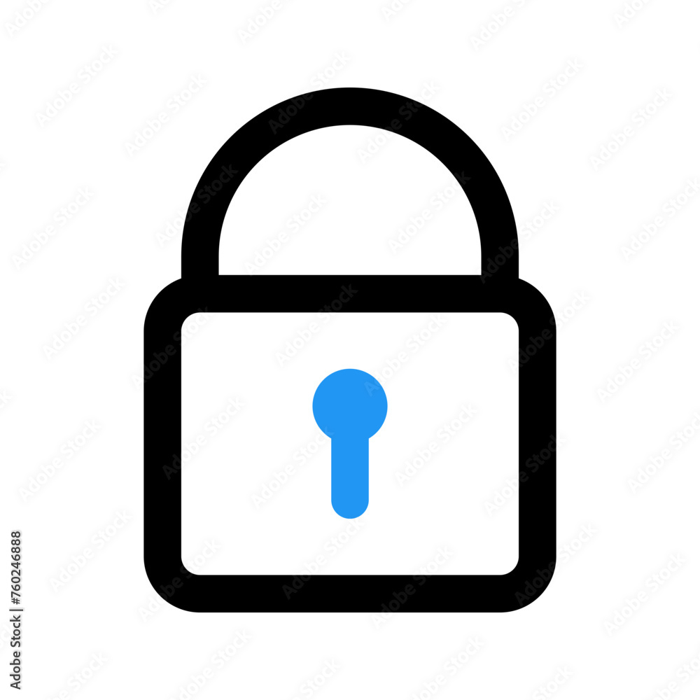 lock line color icon lock line color icon