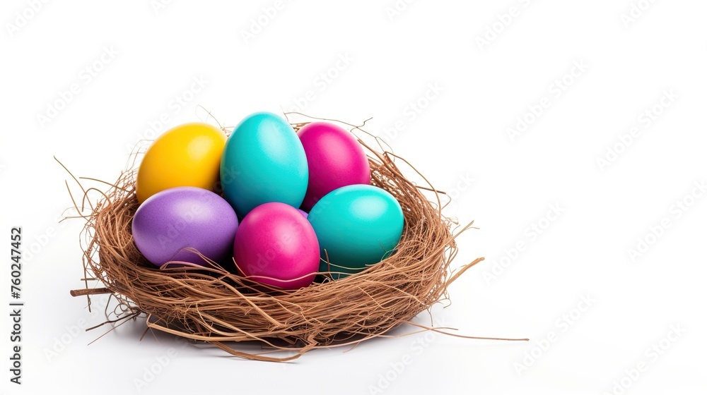 easter eggs in a nest easter eggs in a nest