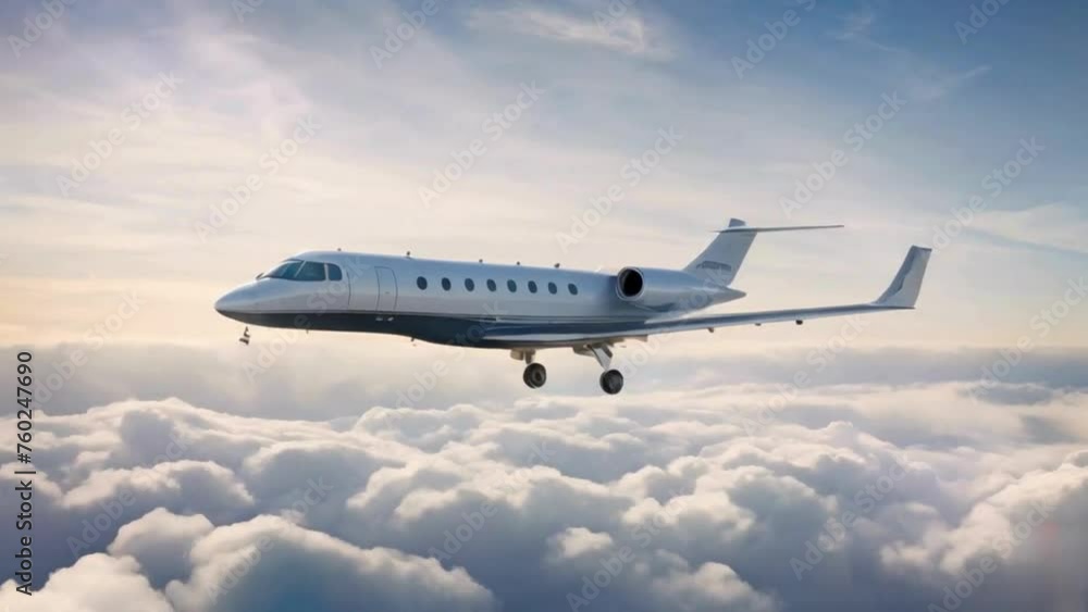 airplane in the clouds