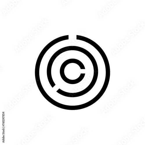 Labyrinth icon simple flat vector illustration on white background..eps